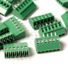 10 PCS 6Pin 2.54mm Pitch PCB Mount Screw Terminal Block Connector Plug
