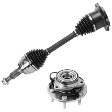 Front CV Axle and Wheel Bearing Hub Kit for Escalade ESV EXT, Chevy Avalanche