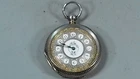 ANTIQUE SILVER POCKET WATCH FANCY DIAL WORKING 46G