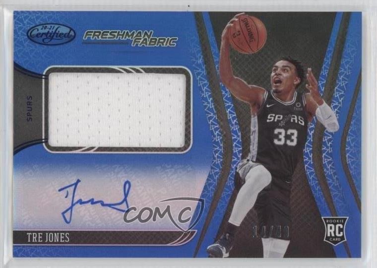 2020-21 Certified Blue 14/49 Tre Jones #TRE Rookie Auto RC 0c6