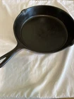 RESTORED Lodge 3 Notch #7 Cast Iron Skillet With Heat Ring 10” SEASONED