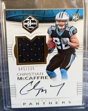 2017 Panini Limited Christian McCaffrey Rookie Auto  Card #107 Panthers 45/225