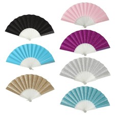 Elegant Handheld Fan Shimmering Folding Fan Perfect For Weddings Celebration