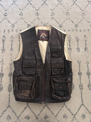 Wilson s Adventure Bound Leather Vest Size Small