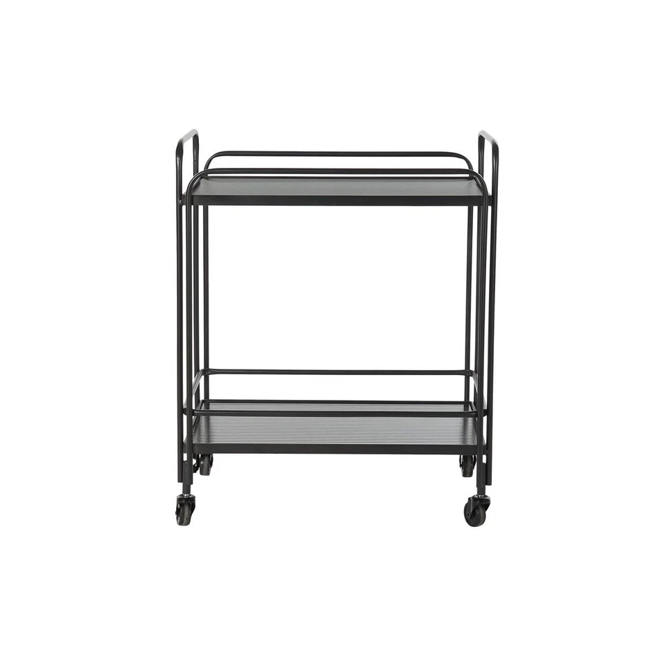 Mueble Camarera DKD Home Decor Negro Metal Cristal 60,5 x 40,5 x 75,5 cm - Imagen 3 de 4