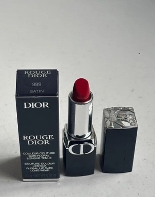 Dior Rouge Dior Couture Colour Refillable Lipstick 999 Satin 0.12oz NEW