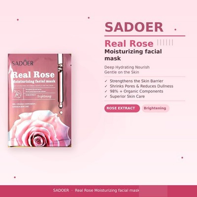 SADOER Face Mask Skin Care Pack of 5 - Brightening and hydrating