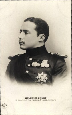Postcard Grand Duke Wilhelm Ernst of Saxony Weimar Eisenach, portrait,... - 11386535