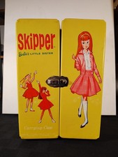 1964 Mattel Skipper Barbie s Little Sister Yellow Vinyl Doll Carrying Case