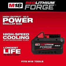 Genuine MILWAUKEE RED LITHIUM FORGE Battery M18V 48-11-1881 XC 8.0