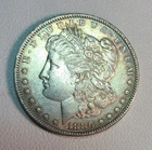 1880 P Morgan Silver Dollar $1 Uncirculated - TONED 🟢🔵🟡🟠