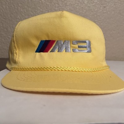 BMW M3 Model Motorsport Car Yellow Colorful Rope Adjustable Snapback Hat Cap