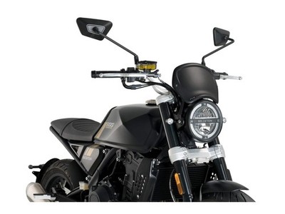 Puig Retro Fly Screen Windshield Carbon Look for Brixton Crossfire 500 (20-25)