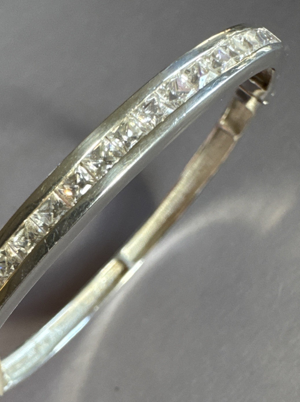 Sterling Silver 925 Hinged Bangle Simple Design S… - image 11