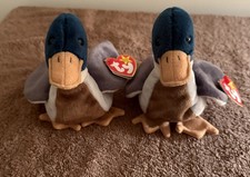 Ty Beanie Babies Jake Mallard Duck Set of 2 1997 new with tags mint
