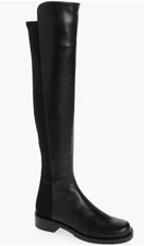 Stuart Weitzman 5050 Over The Knee Boots Size 6.5 Nappa Leather in Black NEW