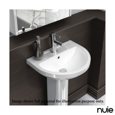 Nuie Harmony 500x416 2. weißes Waschbecken & halber Standfuß CHM004