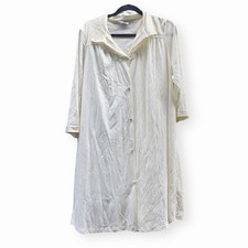 Vintage Vanity Fair Button Front Soft Knee Length Sleepwear Nightgown Robe Large