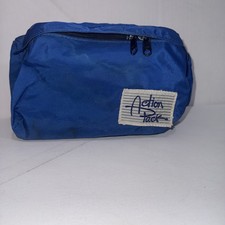 Vintage 80s 90s Action Wear Outdoors Hike Beach Blue Fanny Pack Belt Bag