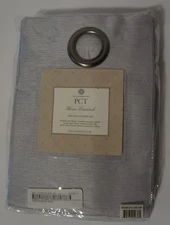 Home Essentials 37 x 84 Panels Pair Light Gray Window Curtain Textured Blackout