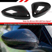 For 2023-25 Honda Accord Real Carbon Fiber Side Mirror Cover Direct Replacement