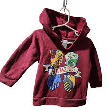 Wizarding World of Harry Potter 18 mos Maroon hoodie. "HOGWARTS"