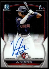 2023 Bowman Chrome Prospect Autographs Victor Izturis Auto Cleveland Guardians
