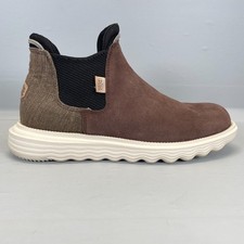 Hey Dude Branson Boots Womens Size 8 Coffee Brown Suede Slip On Casual Shoes