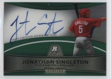 2010 Bowman Platinum Refractor Green 174/199 Jon Singleton Jonathan Auto 0o9