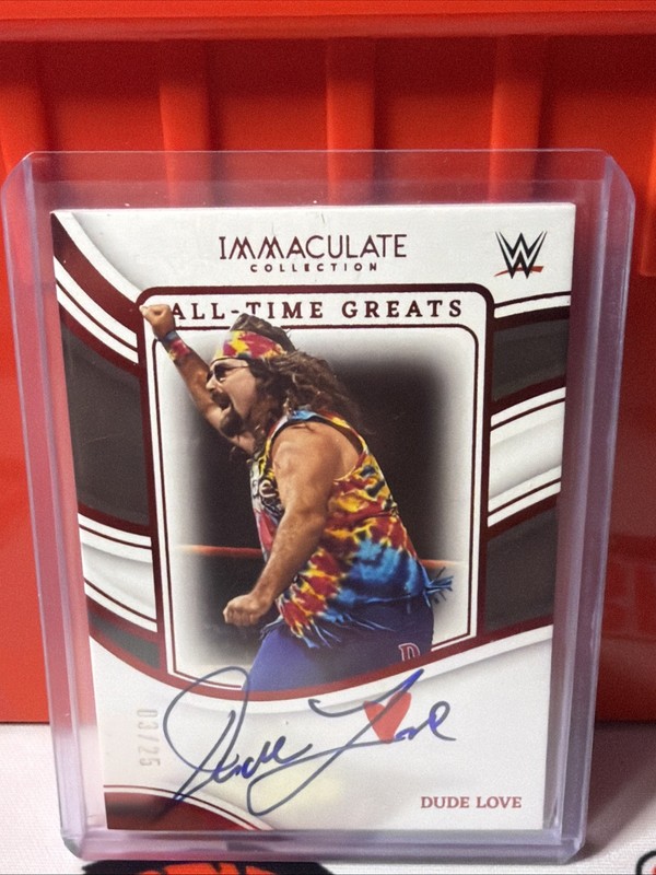 2023 Panini Immaculate WWE All-Time Greats Signatures Dude Love Auto /25 On Card