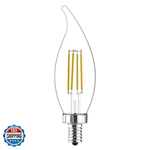 GE Relax LED Light Bulbs 60W, Soft White Candle Lights, Clear Decorative Ligh - Image 3 of 4