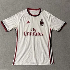 Adidas AC Milan 2014/15 Away Soccer Jersey White Red Fly Emirates Serie A Men’s