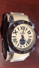 Orologio Aquaswiss Unisex Swissport Quadrante Bianco Acciaio Inox Nero Nuovo Scatola Aperta