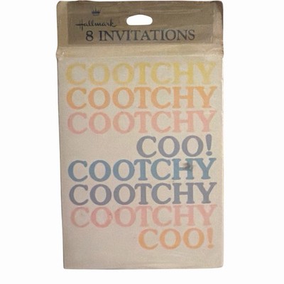 Vintage Hallmark  Cootchy Coo!  Baby Shower Invitations NOS Sealed 8 Count