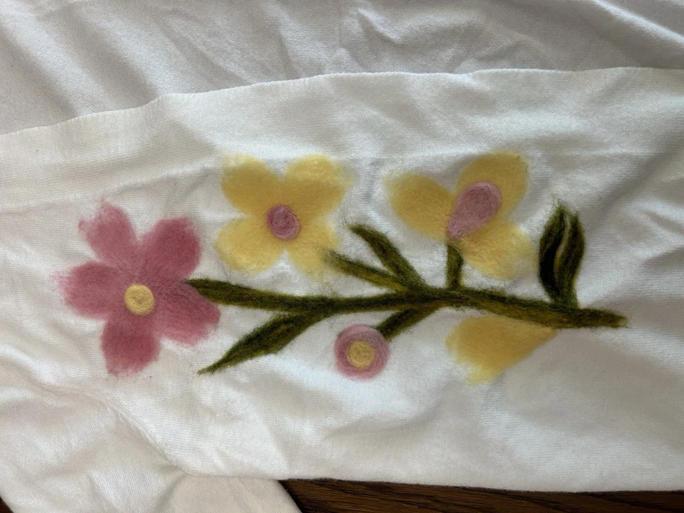 Cárdigan Aaeda Costuras Florales Talla S Amarillo Rosa Abuela Hada Foto 4 de 4