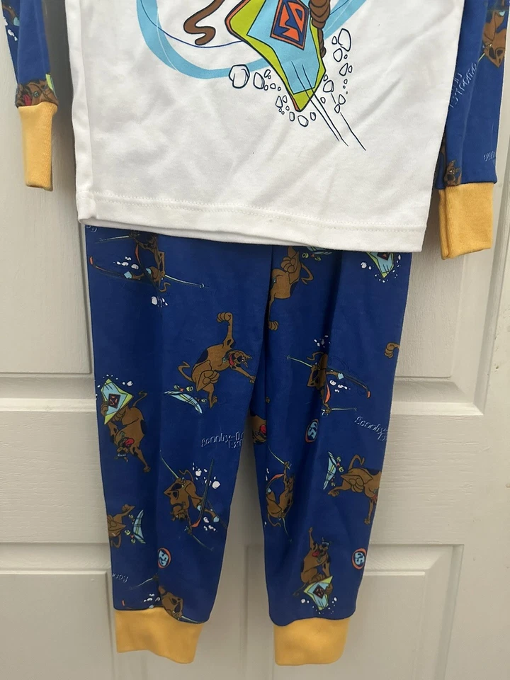 Juego de 2 piezas de pijama Scooby-Doo de Cartoon Network para niños talla 7 L/S Top/Pantalones Nuevo con etiquetas Foto 3 de 4