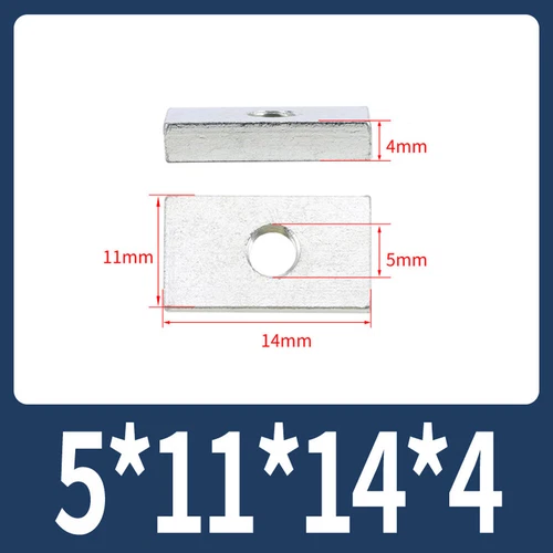 Rechteckige Vierkantmuttern Gleitblöcke für Alu Zubehör, mechanische Ausrüstung - Picture 28 of 73