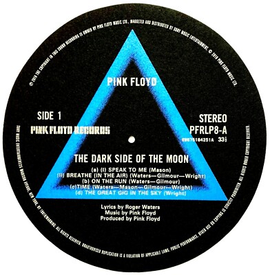 89年 UK Pink Floyd / The Dark Side of The Pink Floyd - The Dark Side Of The Moon (Vinyl, UK, 1973) For