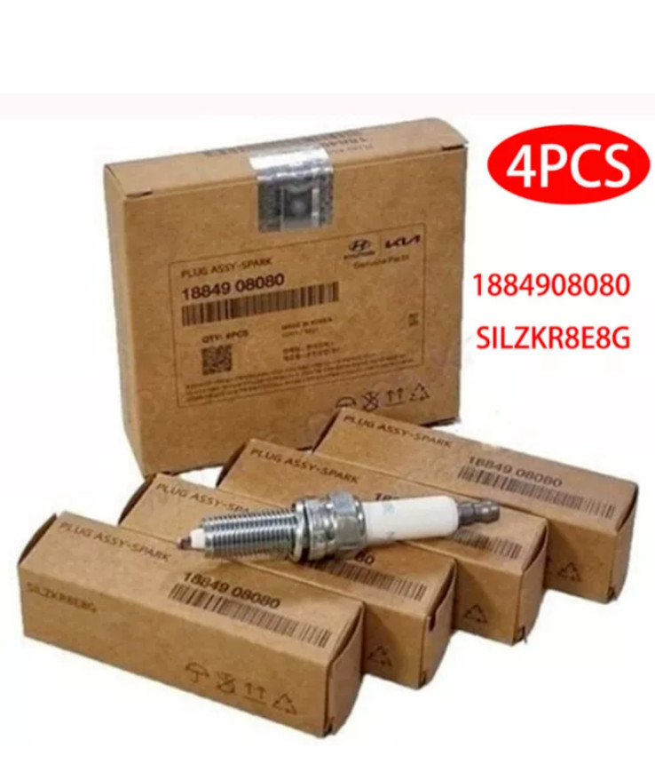 OEM  Spark Plug Set 4 pcs For HYUNDAI KIA 1.6L turbo 18849-08080  Spark Plugs