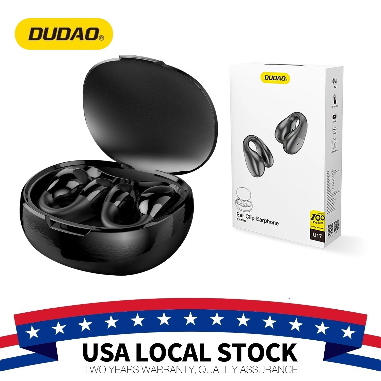 Wireless Bone Conduction Sport Earbuds with Secure Ear Clip-image