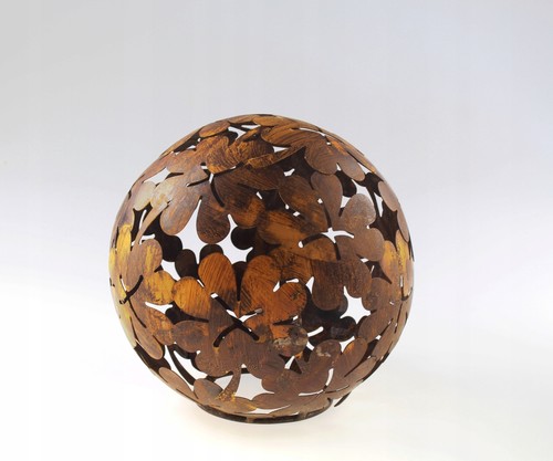 Sfera da Giardino e Terrazzo Decorazione Acciaio Ruggine Sfera da Giardino Luci da Esterno 23 cm - Foto 3 di 6