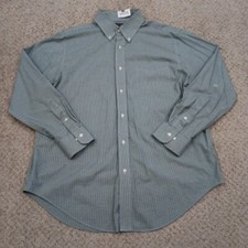 Lauren Ralph Lauren Shirt Mens Size 17 Green Plaid Long Sleeve Button Down