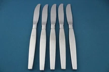 5 Small Dinner Knives Hollow Oneida Community FROSTFIRE Stainless HTF 8"