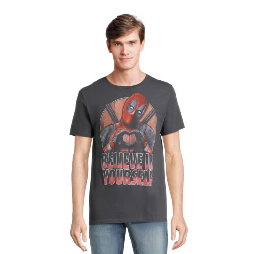 Deadpool Men's Believe in Yourself Graphic Tee, Size XL, Short Sleeve, Crew Neck