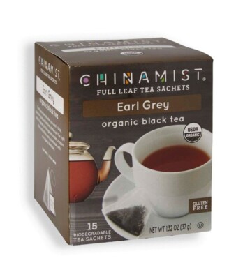 China Mist Organic Black Tea, Earl Grey, 15 count box