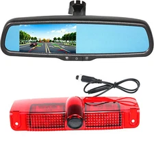 3rd Brake Light Backup Camera For Chevy Express Van GMC Savana 2003-2017+Monitor