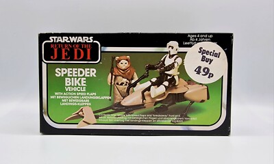 VINTAGE STAR WARS   SPEEDER BIKE   ROTJ BI-LOGO FACTORY-SEALED MISB E161