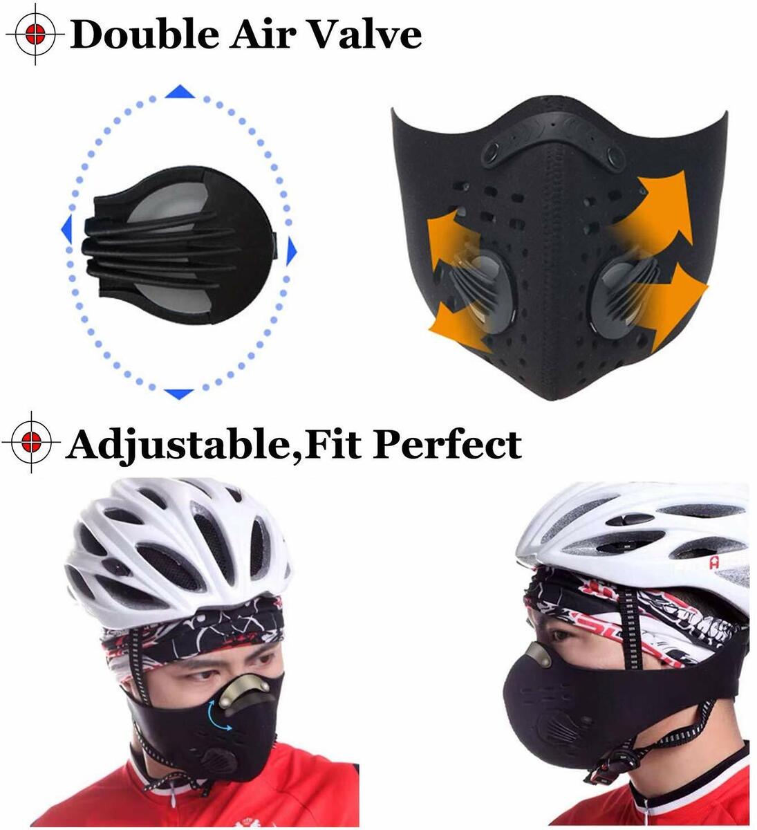 Anti Pollution Face Mask Military Grade Smoke Exhaust Gas Smog for Outdoor  Sport