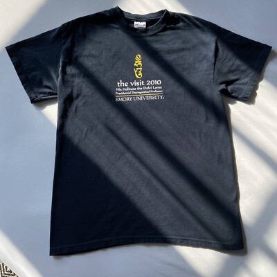 2010 Dalai Lama Emory University Visit Commemorative T-Shirt M Rare Tee