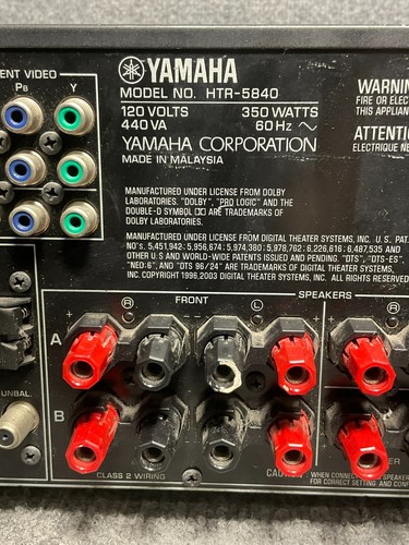 Yamaha AV Receiver HTR-5840 🎛️ Home Theater Surround Sound 6.1 Channel - - Picture 14 of 17